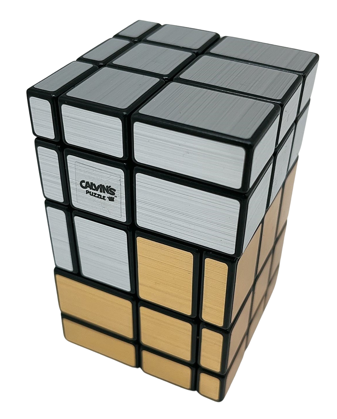 Calvin's 3x3x5 Siamese Mirror Cube (Short, Silver+Gold)